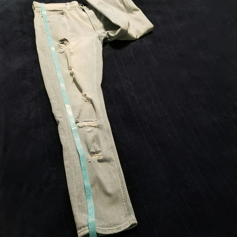 Express Girlfriend Mid Rise Distressed Jeans - Picture 5 of 8
